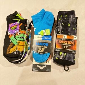 Assortment of boys socks, 11 pairs, Multicolour, Shoe Sz 3-9
